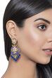 Blue Metal Brass Earring image number 1