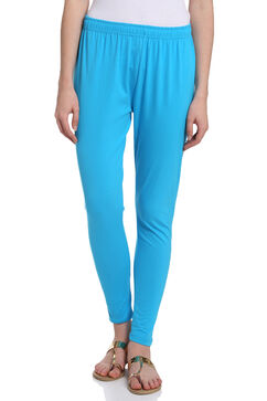 Turquoise Cotton Legging image number 0