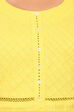 Yellow Cotton Straight Kurta image number 4