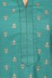 Teal Green Straight Viscose Kurta image number 4