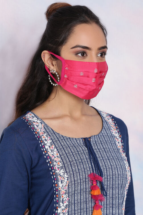 Fuschia Polyester Mask image number 2