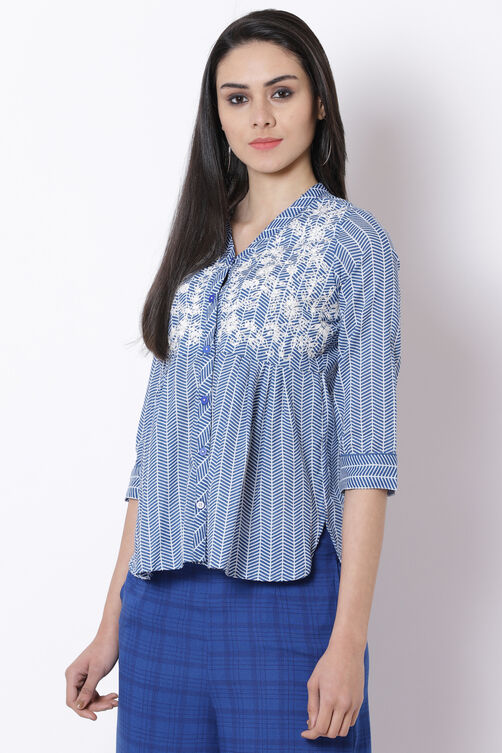 Blue Cotton Indie Top image number 3