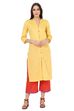 Yellow Straight Cotton Kurta image number 0