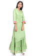 Green Straight Viscose Suit Set image number 2