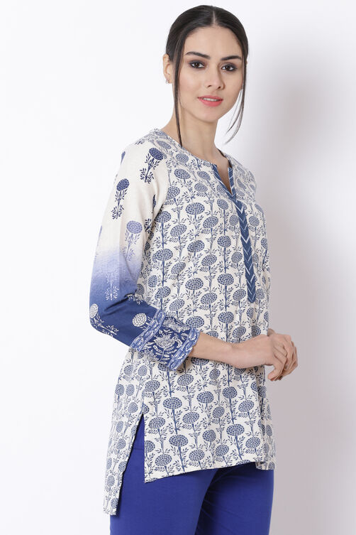 Ecru Cotton Kurti image number 4