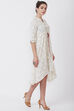 Ecru Cotton And Flex Flared Dress image number 2