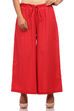 Red Cotton Flared Palazzo image number 0