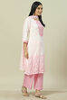 Pink LIVA Woven Straight Kurta Suit Set image number 6