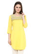 Yellow Straight Viscose Rayon Indie Top image number 0