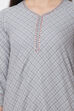 Grey Poly Cotton Straight Kurta image number 1