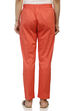 Peach Poly Lycra Slim Pants image number 3