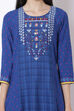 Blue Viscose A-Line Kurta image number 1