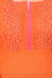 Orange Straight Cotton Kurta image number 4