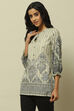 Ecru Printed Straight Kurti image number 2