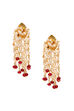 Red Metal Brass Earrings image number 1