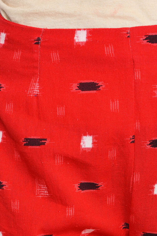 Red Cotton Slim Pants image number 5