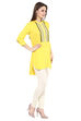Yellow Straight Cotton Indie Top image number 2