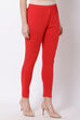 Red Cotton Jersey Leggings image number 2