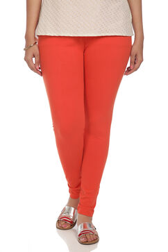 Orange Cotton Leggings image number 0