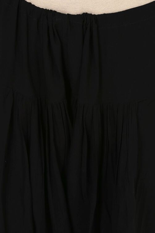Black Viscose Rayon Fusion Pants image number 4