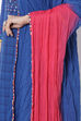 Pink and Blue Cotton Dupatta image number 2