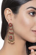Red Metal Brass Earring image number 1