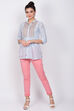 Light Blue Cotton Indie Top image number 4