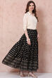 Black Art Silk Skirt Set image number 5