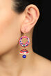 Pink Metal Brass Earrings image number 0