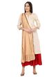 Off White Poly Chanderi Stole image number 5