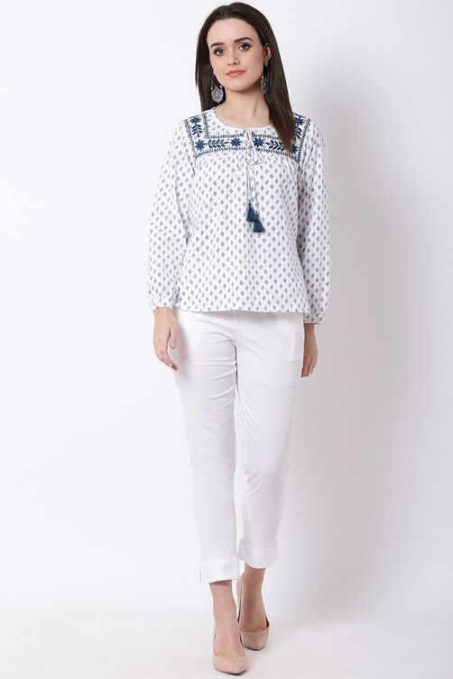 Blue Cotton Indie Top image number 4