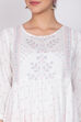 Off White Viscose Flared Indie Top image number 1