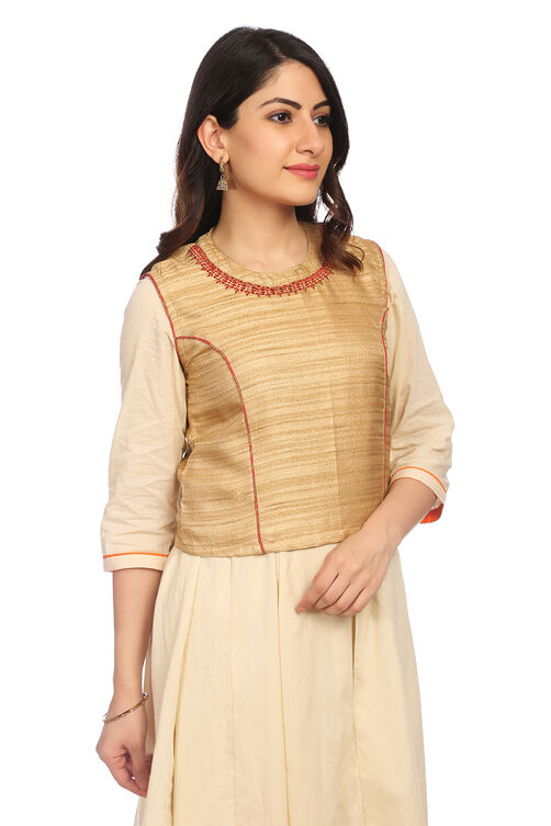 Red Short Kurta Poly Cotton Indie Top image number 2