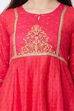 Pink Cotton Kalidar Kurta image number 1