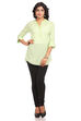 Mint Green Straight Cotton Indie Top image number 0