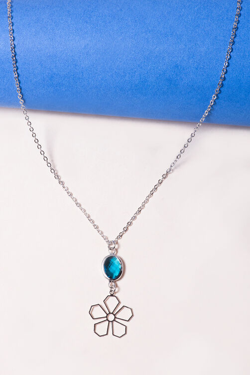 Blue Metal Brass Necklace image number 0