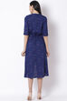 Blue Viscose Asymmetric Dress image number 4