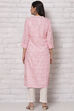 Pink LIVA Straight Kurta image number 4