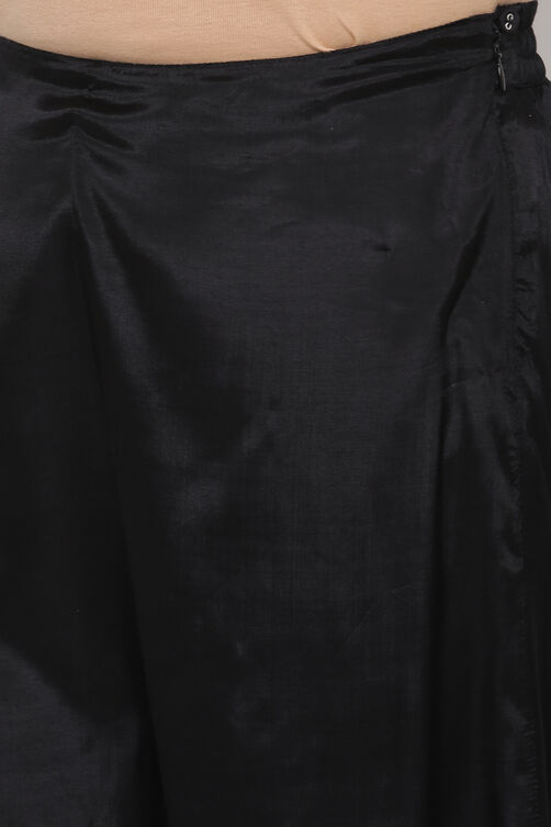 Black Viscose Shantung Suit Set image number 3