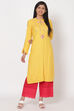 Yellow Viscose Straight Kurta image number 0