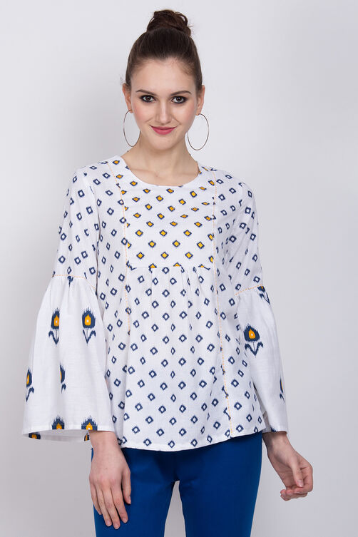 White Cotton Indie Top image number 2