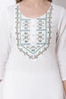 Off White Viscose Straight Kurta image number 1