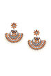 Orange Metal Brass Earrings image number 1