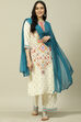 Cobalt Blue Cotton Blend Woven Dupatta image number 0