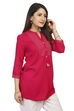 Fuschia A Line Viscose Indie Top image number 2
