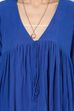 Blue Flared Viscose Rayon Indie Top image number 5