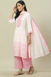 Pink LIVA Woven Straight Kurta Suit Set image number 5