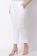 White Poly Lycra Slim Pants image number 2