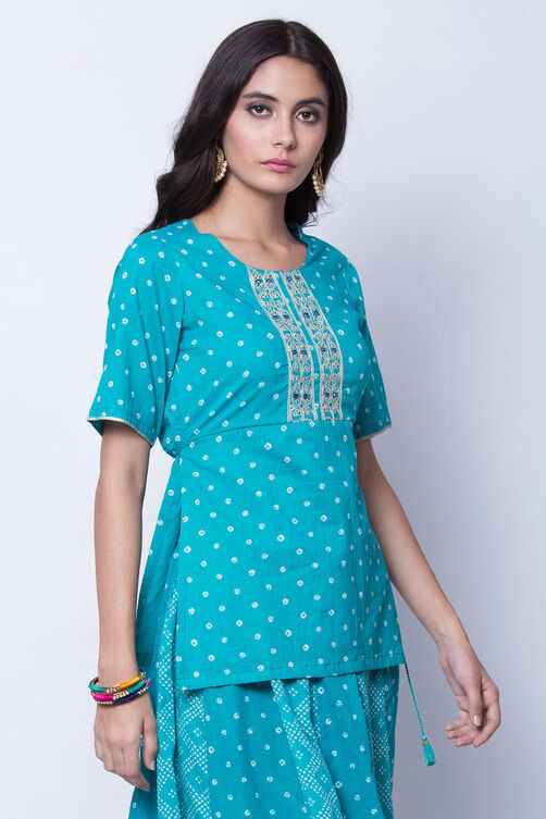 Turquoise Cotton Top image number 2