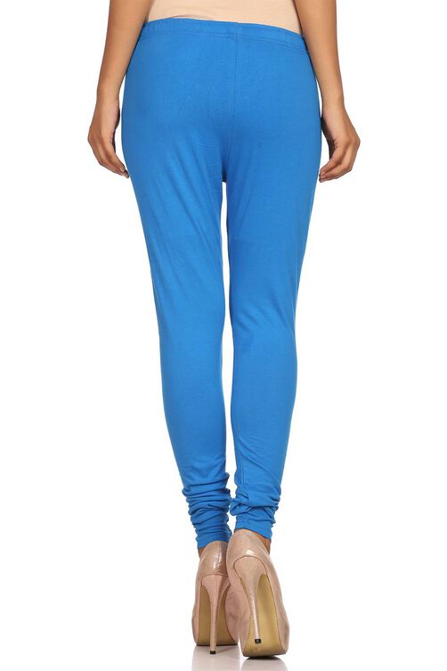 Light Blue Cotton Leggings image number 3